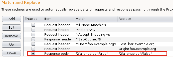 Match and Replace Server Response