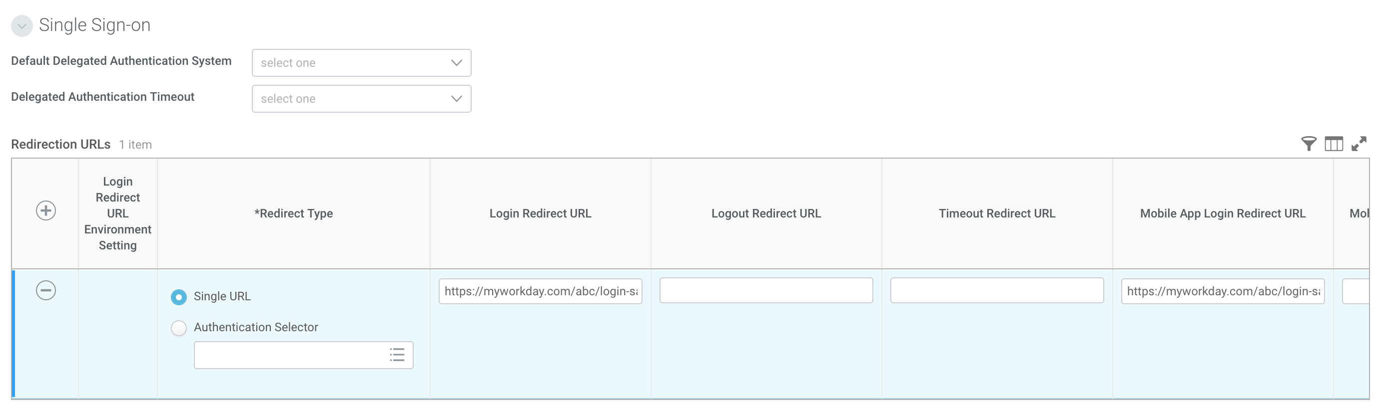 Configure Workday Redirect URLs