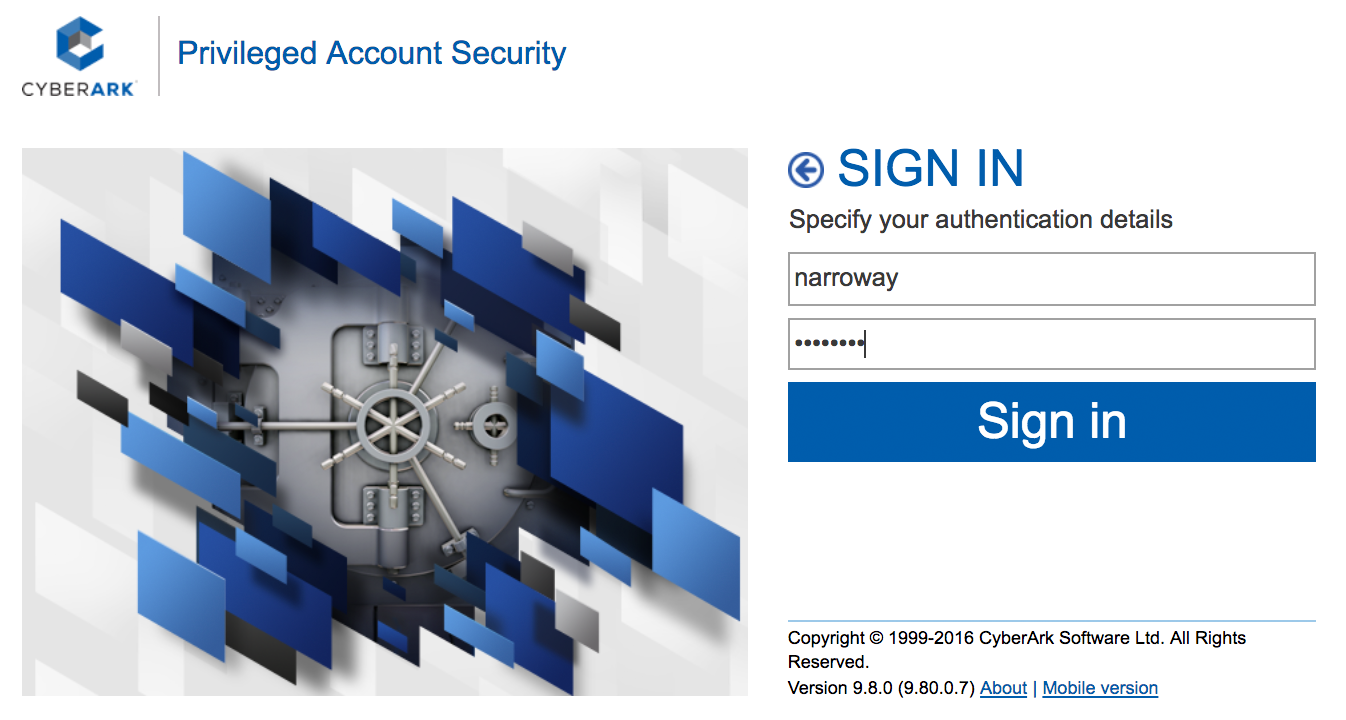 CyberArk Duo WebSDK Login - Primary Authentication