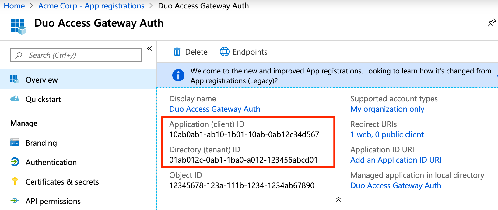 Azure Application ID