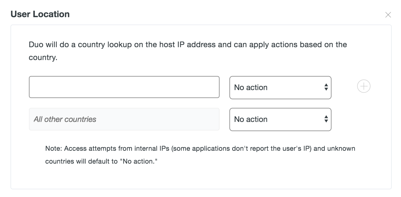 User Location Settings