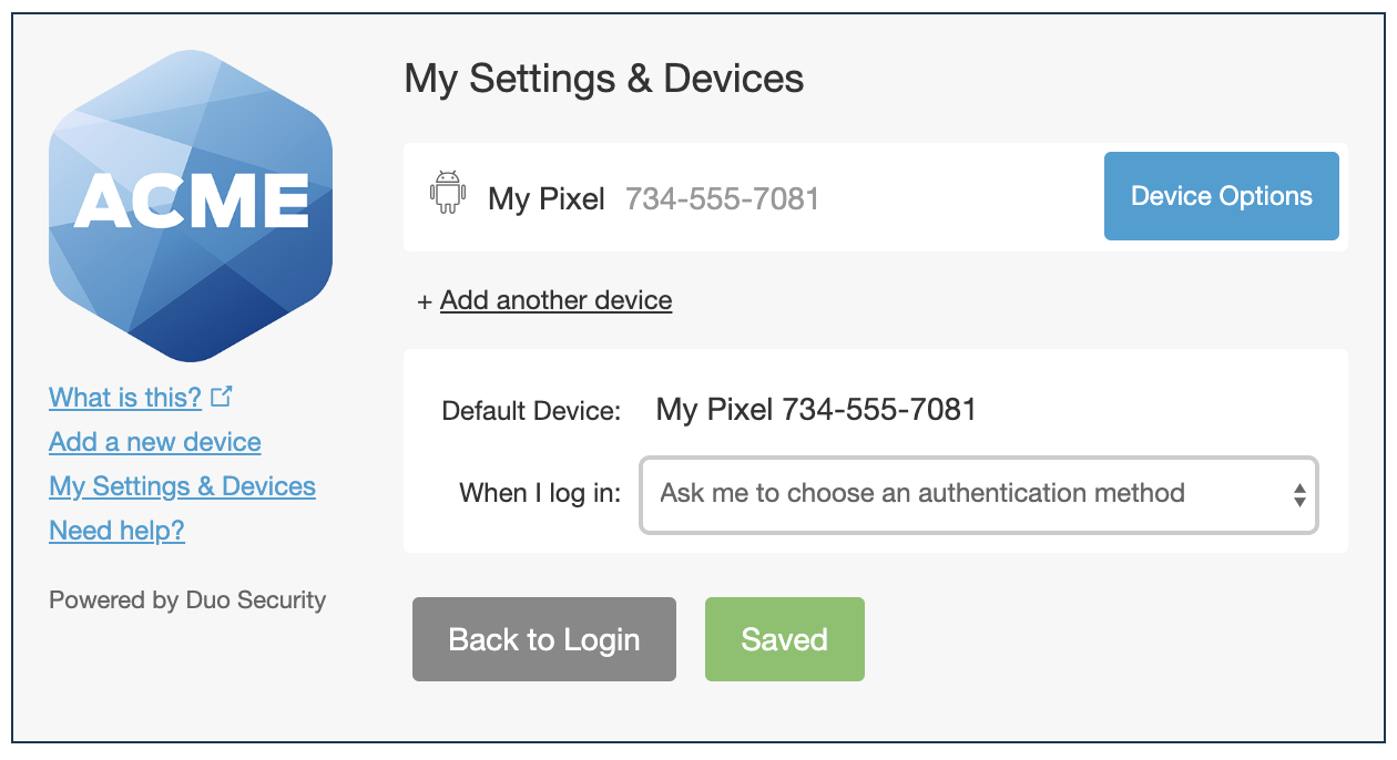 My Settings & Devices