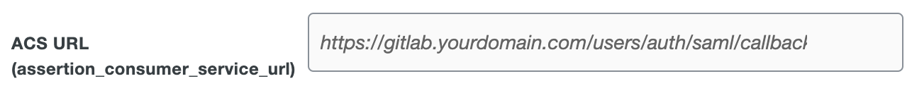 Duo GitLab self-managed ACS URL Field