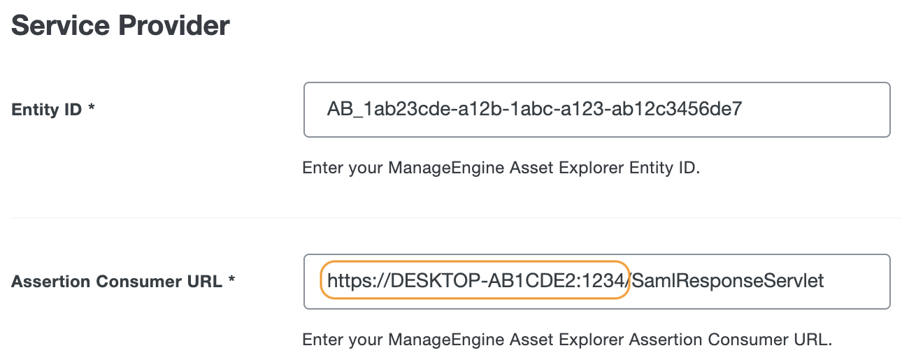 Duo ManageEngine AssetExplorer Service Provider Fields