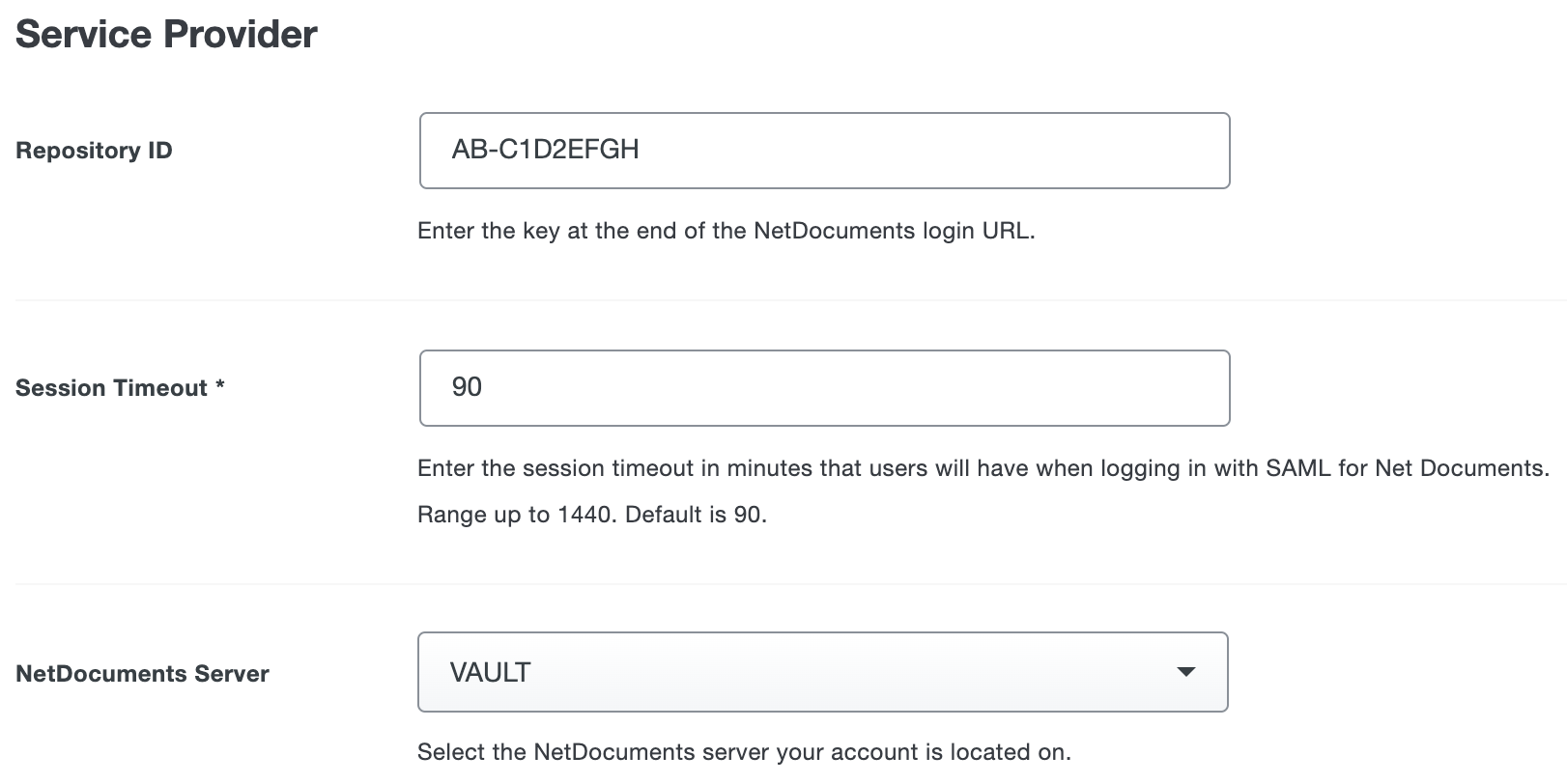 Duo NetDocuments Repository ID Populated