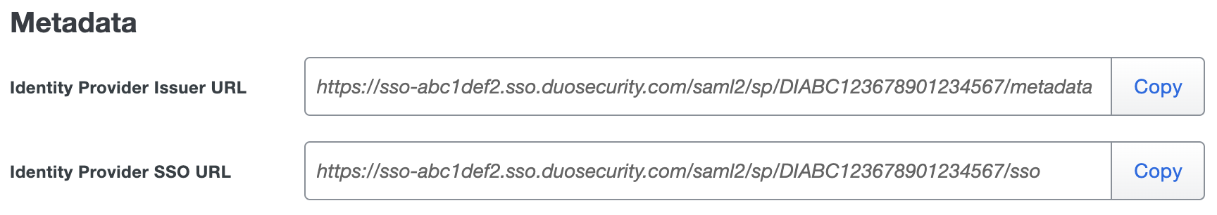 Duo Netskope Admin Console Metadata Fields