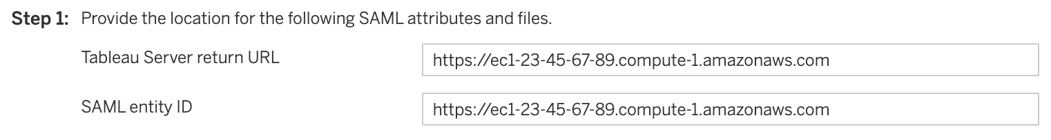 Tableau Server Return URL and Entity ID