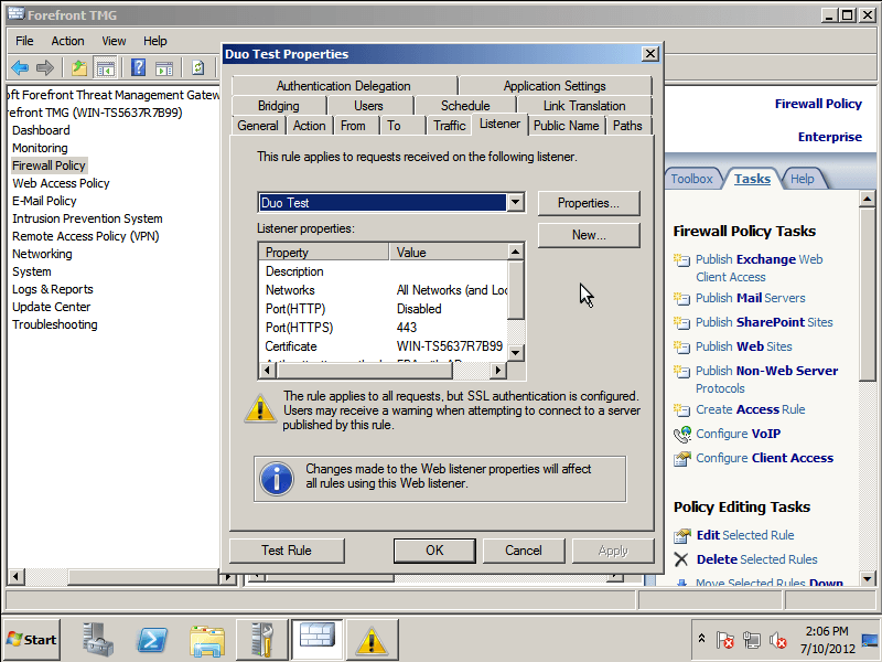 Firewall Rule Properties