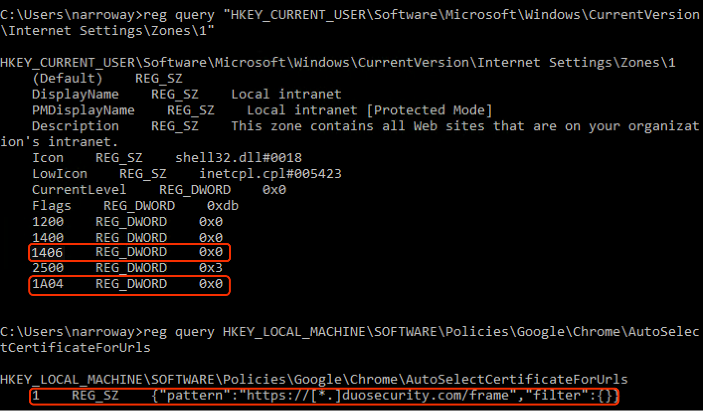 AD DS Registry Verification