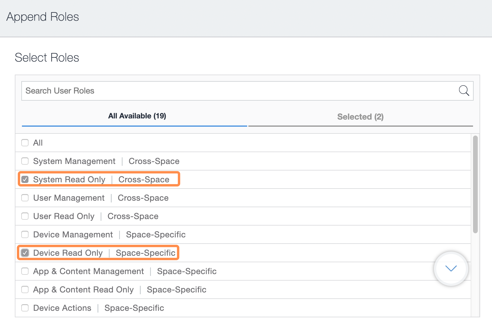 New Duo API Admin - Roles